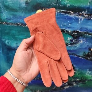 Wells Lamont Rusty Pink Suede Gloves Sz Small New With Marks
